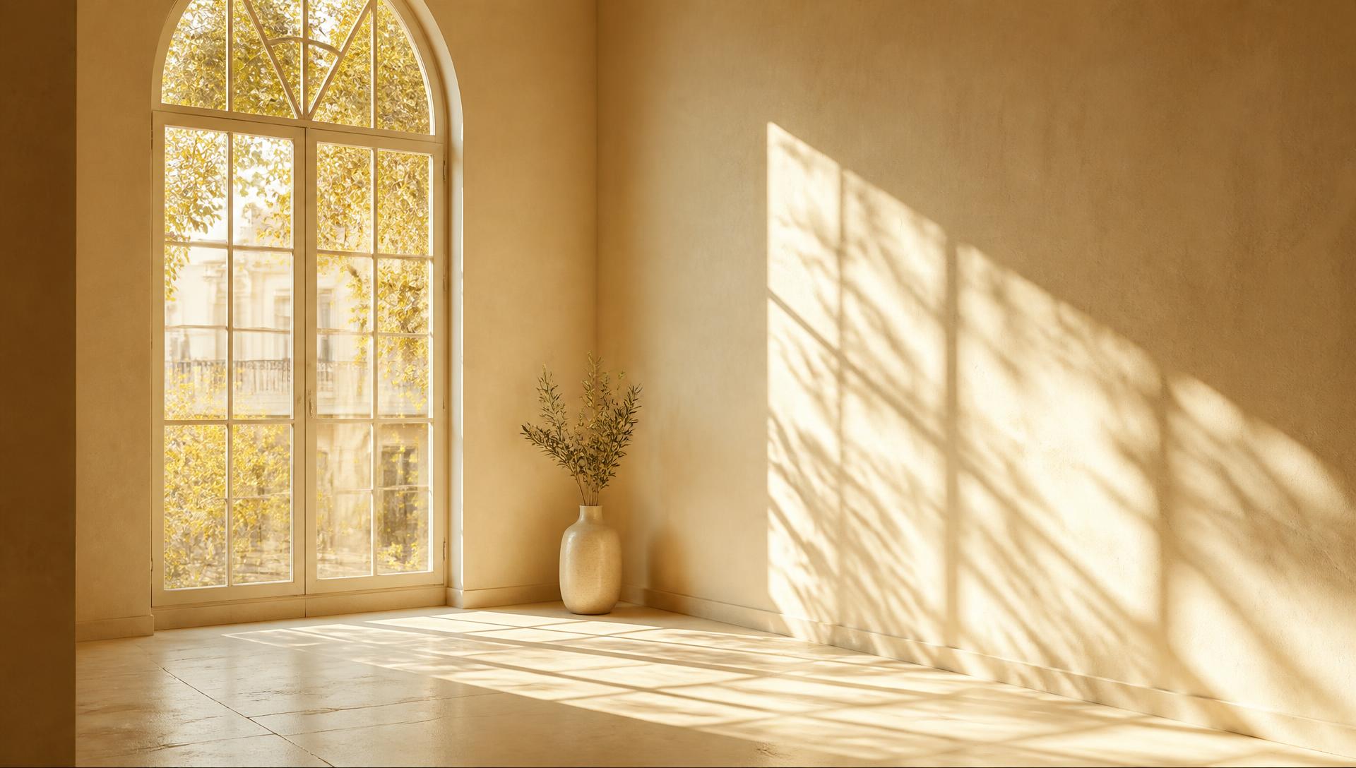 Pièce très lumineuse baignée de soleil